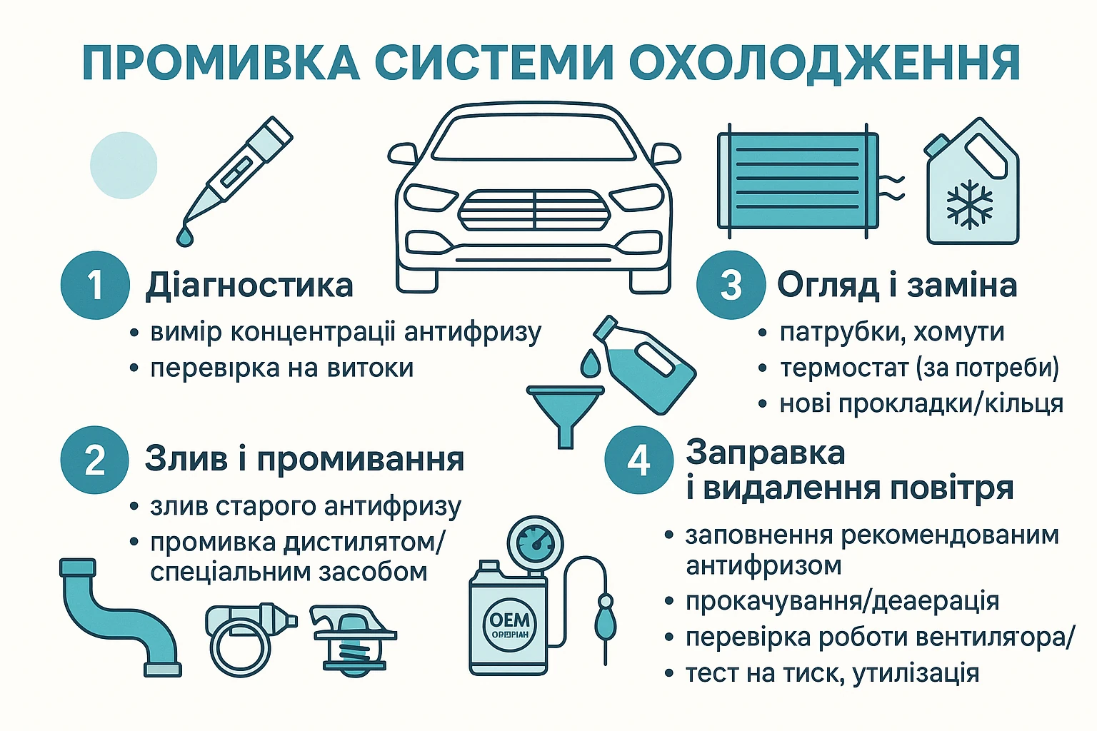 Промивання системи охолодження