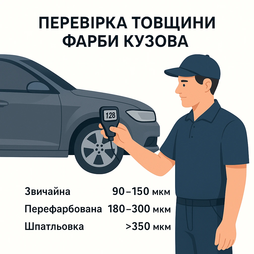 Товщиномір ЛКП: перевірка фарби на кузові авто